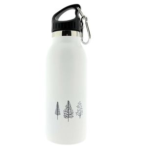 Thermosfles Drinkfles - Lichtgewicht - Geïsoleerd - Dubbelwandig - RVS - Wit - 0.5 liter