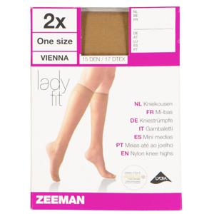 Lady Fit Kniekousen 15 den Stretch 2-Pack