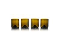 Rebottled glazen - short tumbler - 4-pack - olive
