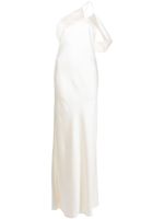 Michelle Mason robe longue à design asymétrique à une épaule - Blanc