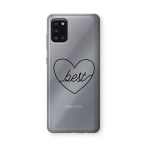 Best heart black: Samsung Galaxy A31 Transparant Hoesje