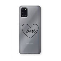 Best heart black: Samsung Galaxy A31 Transparant Hoesje