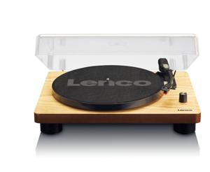 Platenspeler mét ingebouwde speakers USB Encoding Lenco Hout