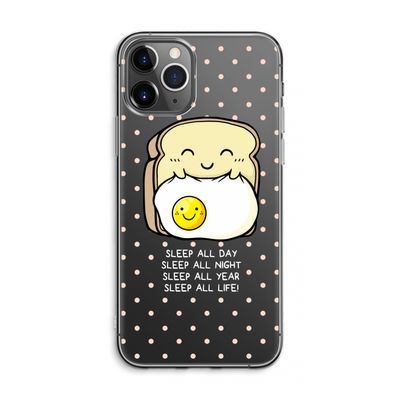 Sleep All Day: iPhone 11 Pro Max Transparant Hoesje