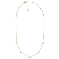 Fossil JF04115710 Ketting Sutton staal-zirconia goudkleurig-wit 40-46 cm - thumbnail