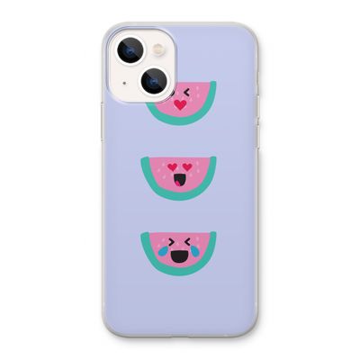 Smiley watermeloen: iPhone 13 Transparant Hoesje