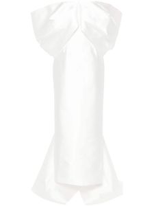 Solace London robe longue Delphina à épaules dénudées - Blanc