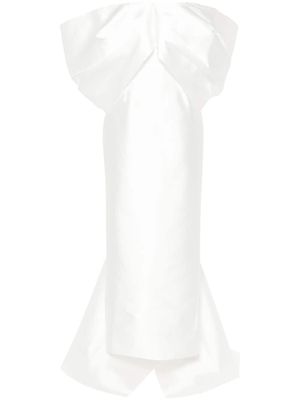 Solace London robe longue Delphina à épaules dénudées - Blanc