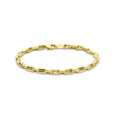 14K Geelgouden Armband - 4.5mm Schakelbreedte, 21cm Lengte, Met Karabijnsluiting