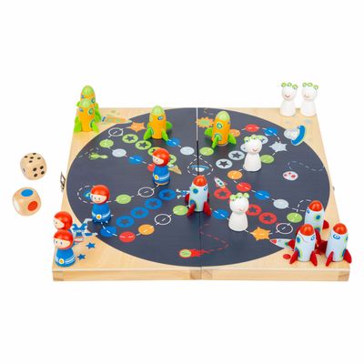 Small Foot houten ludospel ruimtevaart