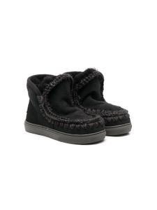 Mou Kids bottines en peau lainée - Noir