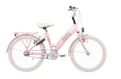 Bikefun Kinderfiets lots of love 20 inch met remnaaf - mahogany roze