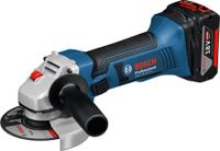 Bosch Blauw GWS 18-125 V-Li accu haakse slijper | 18v 5.0Ah Li-Ion | in L-BOXX - 060193A30L