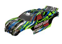 Traxxas - Body, Rustler VXL, green (painted, decals applied) (TRX-3726G) - thumbnail