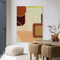 Urban Cotton Wandkleed 'Deuce' 110 x 145cm in Frame - black