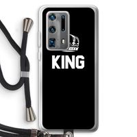 King zwart: Huawei P40 Pro Plus Transparant Hoesje met koord