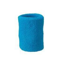 Turquoise blauw zweetbandje voor pols - thumbnail