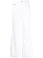GANNI Katoenen jeans met logoplakkaat - Wit - thumbnail