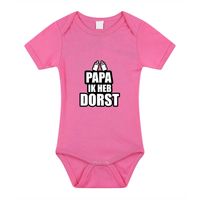 Papa ik heb dorst cadeau baby rompertje roze meisjes