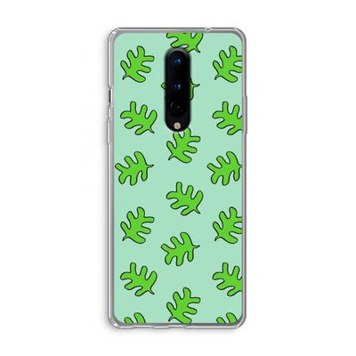 Groene blaadjes: OnePlus 8 Transparant Hoesje