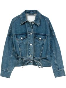 3.1 Phillip Lim veste en jean court à taille ceinturée - Bleu