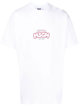 MSGM t-shirt à logo imprimé - Blanc