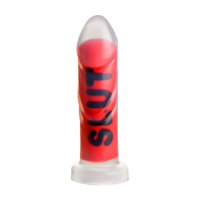 SLUT - Siliconen Dildo - Rood - thumbnail