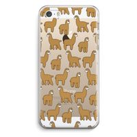 Alpacas: iPhone 5 / 5S / SE Transparant Hoesje