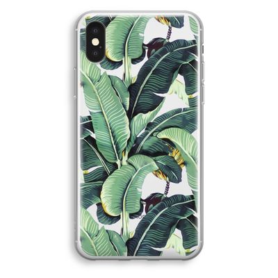 Bananenbladeren: iPhone X Transparant Hoesje