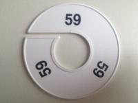 Maatring 11 cm wit/zwart 59