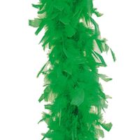 Carnaval verkleed veren Boa kleur groen 180 cm - thumbnail