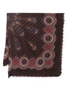 ETRO paisley patterned-jacquard scarf - Marron