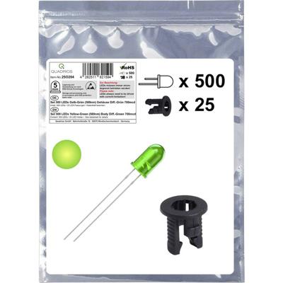 Quadrios 25O204 LED-assortiment Geel-groen Rond 5 mm 700 mcd 20 mA 2.0 V Quadrios 25O204 LED-assortiment Geel-groen Rond 5 mm 700 mcd 20 mA 2.0 V