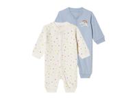 lupilu 2 baby pyjama&apos;s (stippen/wit/blauw, 86/92)