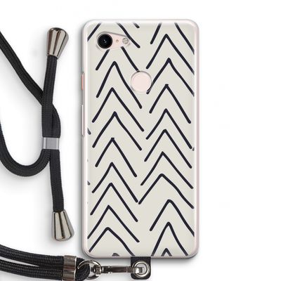 Marrakech Arrows: Pixel 3 Transparant Hoesje met koord