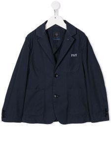 Fay Kids blazer à simple boutonnage - Bleu