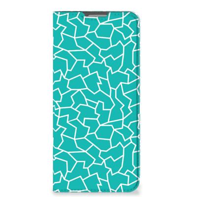 OPPO Reno8 Lite | Bookcase | Cracks Blue OPPO Reno8 Lite | Bookcase | Cracks Blue