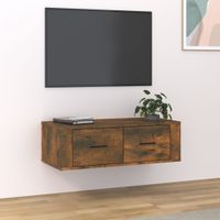 Tv-hangmeubel 80x36x25 cm bewerkt hout gerookt eikenkleurig - thumbnail