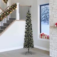 VidaXL Kunstkerstboom met 300 led groen 240 cm pvc en plastic en staal
