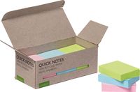 Q-CONNECT Quick Notes Recycled pastel, ft 38 x 51 mm, 100 vel, doos van 12 stuks in geassorteerde kleuren - thumbnail