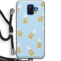 Ananasjes: Samsung Galaxy A6 (2018) Transparant Hoesje met koord