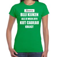 Groen fout kerstshirt / t-shirt Kerst is blij kijken / kut cadeau outfit dames