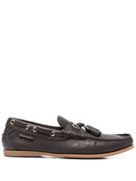 TOM FORD chaussures bateau à bout en amande - Marron