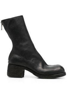 Guidi bottes en cuir à fermeture zippée au dos - Noir