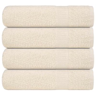 VidaXL Douchehanddoeken 4 st 70x140 cm 360 g/m² 100% katoen crème