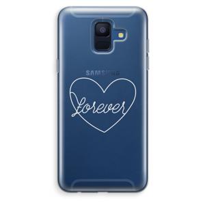 Forever heart pastel: Samsung Galaxy A6 (2018) Transparant Hoesje