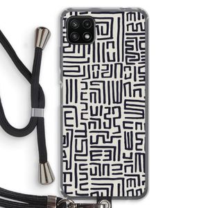 Moroccan Print: Samsung Galaxy A22 5G Transparant Hoesje met koord