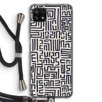 Moroccan Print: Samsung Galaxy A22 5G Transparant Hoesje met koord