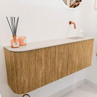 Toiletmeubel Mondiaz Joya Dlux | 111.6 cm | Meubelkleur Oak | Faye wastafel Meli Wasbak Rechts | Zonder kraangat(en) Toiletmeubel Mondiaz Joya Dlux | 111.6 cm | Meubelkleur Oak | Faye wastafel Meli Wasbak Rechts | Zonder kraangat(en)