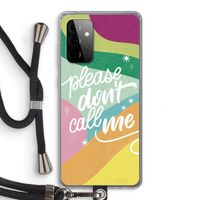 Don't call: Samsung Galaxy A72 5G Transparant Hoesje met koord Don't call: Samsung Galaxy A72 5G Transparant Hoesje met koord